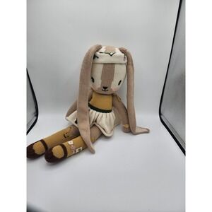 Red & Olive Knit Bunny Plush